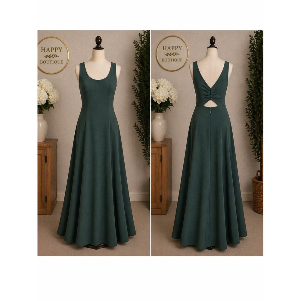 Azazie x Kendall + Kylie Green Sleeveless Bridesmaid Dress Size A0